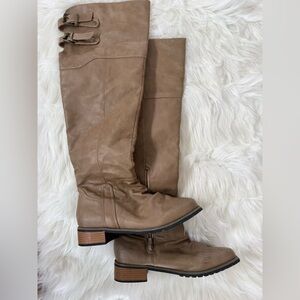 Women's Tan Knee-High Boots